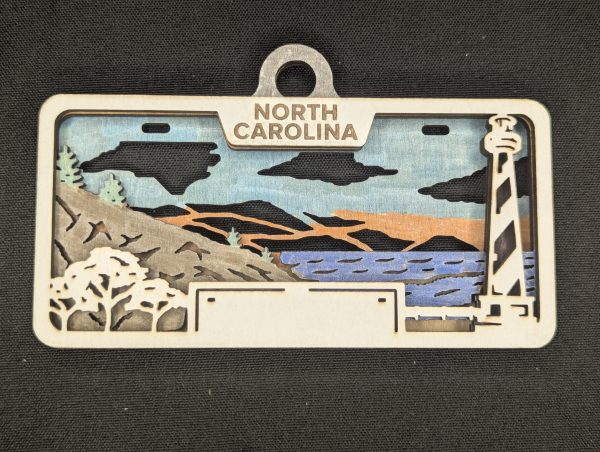 NC License Plate Ornament
