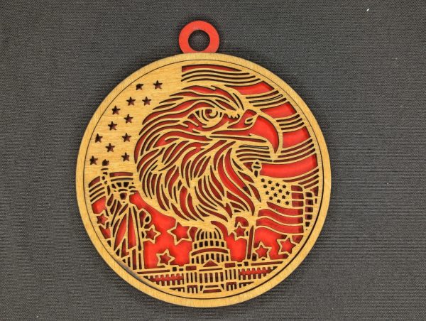 FramePop Eagle Circle Ornament