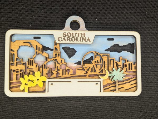 SC License Plate Ornament