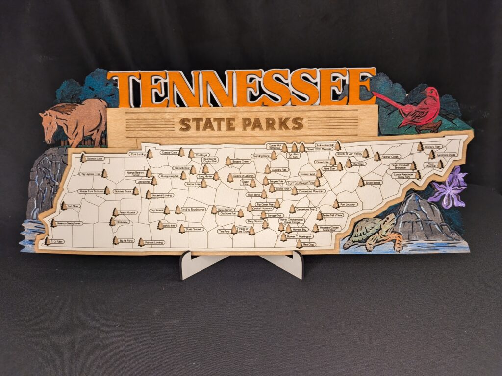 Tennessee State Park Tracker Map