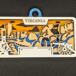 VA License Plate Ornament
