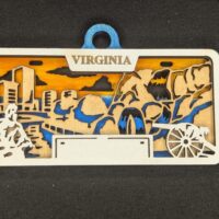 VA License Plate Ornament