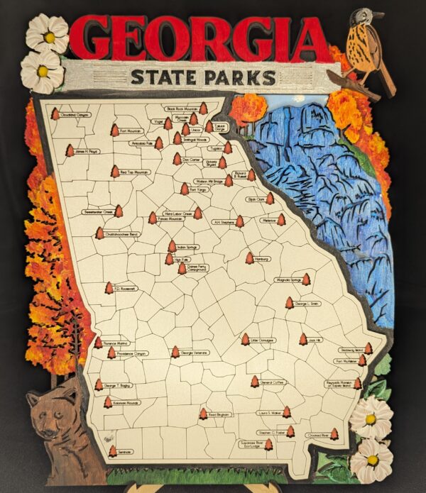 Georgia State Park Tracker Map