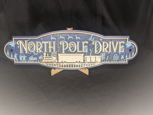 Christmas Street Sign - North Pole Drive