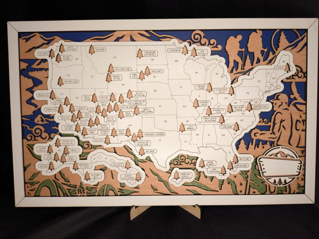 Hiking Themed National Parks Tracker