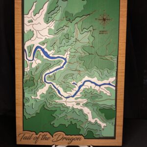 US 129 - Tail of the Dragon Topographical Map