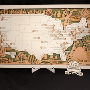 Golf Course Tracker - Private Courses - Stained