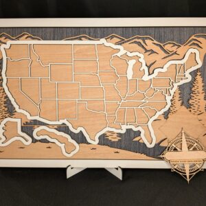 USA Travel Map (Stained)