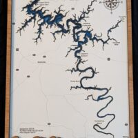 Center Hill Lake Topographical Map