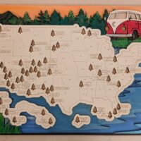 VW Camper National Parks Tracker